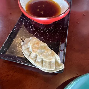 Fresh fried pork dumplings! Amazing! Sauce is awesome!