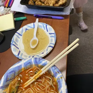 Jjamppong &amp; Tangsuyuk (korean Chinese sweet and sour pork)