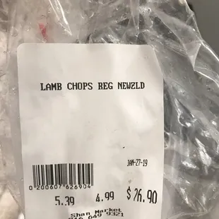 a label on a bag of chips