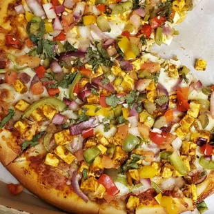 I don't what this is. I asked for a half-half pizza. Got this.