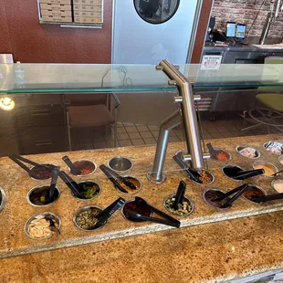 Salad Bar   LUNCH SPECIAL $9.99  SALAD BOWL, SLICE OF PIZZA, DRINK = $9.99 only   Try New Homestyle Salad  Bar