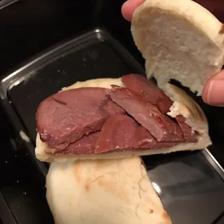 2. Sauced Stewed Beef Burger