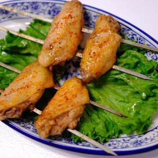 96. BBQ Chicken Wings Skewers