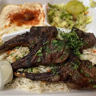 Grilled lamb ribs