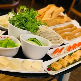 a variety of appetizers