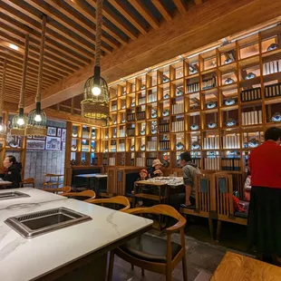  the interior of the restaurant