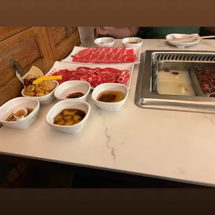  a variety of food items