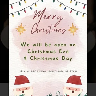 a christmas card on a mobile phone