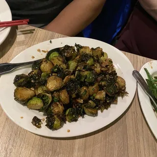 Dry Sauteed Brussels Sprouts