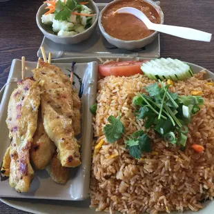 Thai chicken Satay dinner was good!