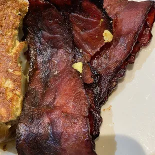 Ordered the big breakfast. French toast was unfortunately COLD and the turkey bacon was burned