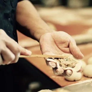 Fresh handmade beef pancakes