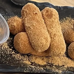 food, donuts, dough desserts