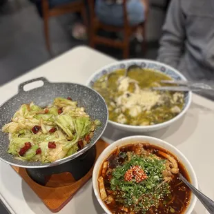 Dry pot cabbage, spicy tripe &amp; sour cabbage fish filet