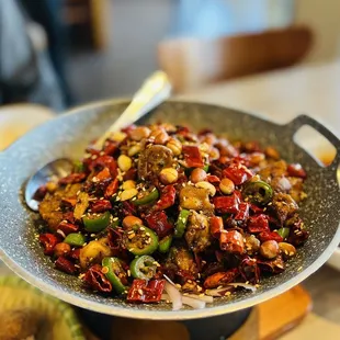a bowl of stir fried vegetables