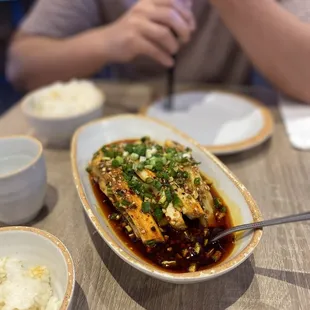 a plate of food on a table