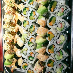 All you can eat sushi on buffet