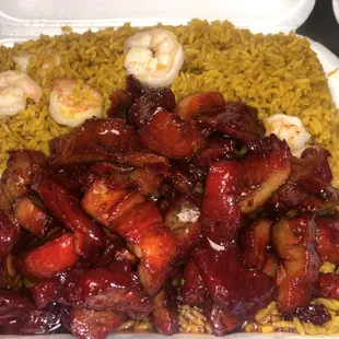 Boneless Spare ribs Combo w. Shrimp Fried Rice