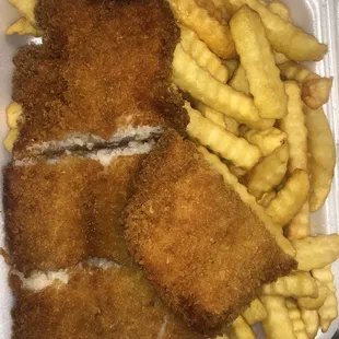 Fried Fish w French Fries