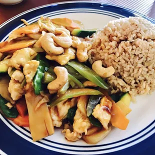 Cashew Chicken with fried rice
