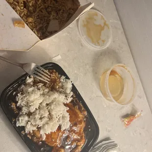 House Fried Rice and Shrimp Egg Foo Young