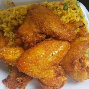 Fried rice and fried chicken