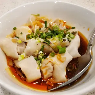 Chili oil wonton.  Great well rounded flavor