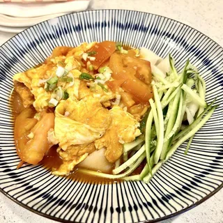Tomato Braised Egg Dry Noodles( Thick or Thin Noodle)