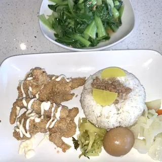 Fried Fish Fillet with Rice