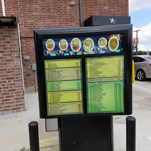 Outside menu