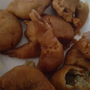 Tons of batter and undercooked