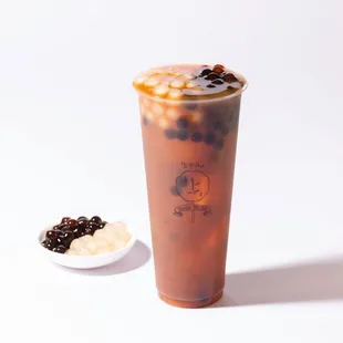 Yinyang Black Tea.
Shang Yu Lin Signature Black Tea with boba and signature tapioca cube.