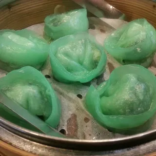 D10. Steamed Watercress and Shrimp Dumplings