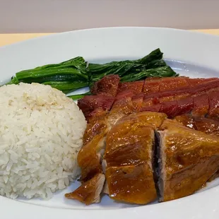 Roast Duck &amp; Char Siu Rice Plate