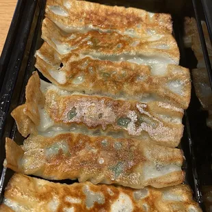 The pan fried Gyoza