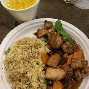 Bourbon Chicken and Egg Drop Soup