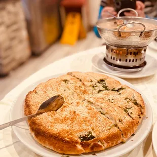 a plate of food on a table
