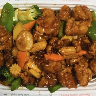 General Tso's Chicken W Mixed Vegetables