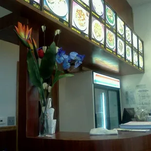 Front counter at Shanghai Chinese Restaurant-Heathrow
