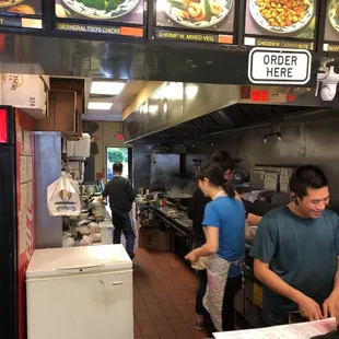 customers in the kitchen