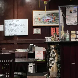 the interior of the restaurant