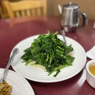 two plates of food on a table