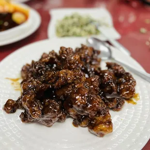 a plate of food on a table
