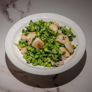 Sichuan Style Shrimp w/ Pickled Cabbage