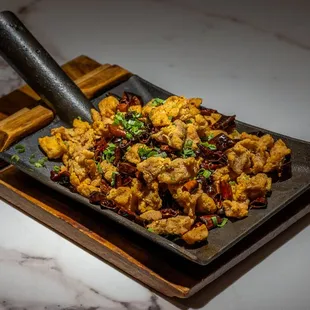 Diced Chicken Fried in Spicy Chilies