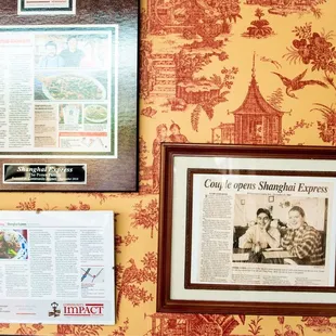 a picture of a wall with a picture of a man and a woman