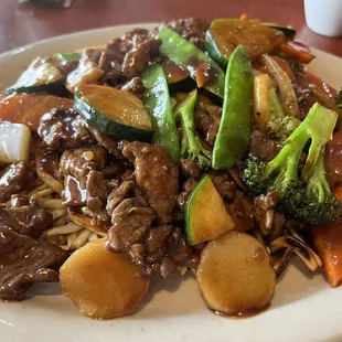 Pan Fried Noodles w beef.