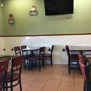 the dining area of a restaurant