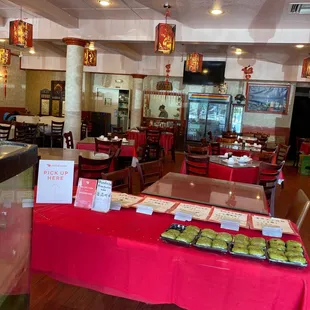 the dining area of the restaurant