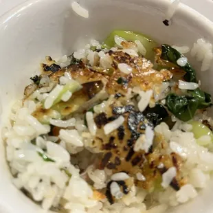 Veggie rice in a pot.  Crispy bottom!!